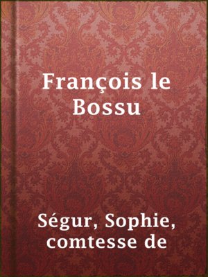 cover image of François le Bossu